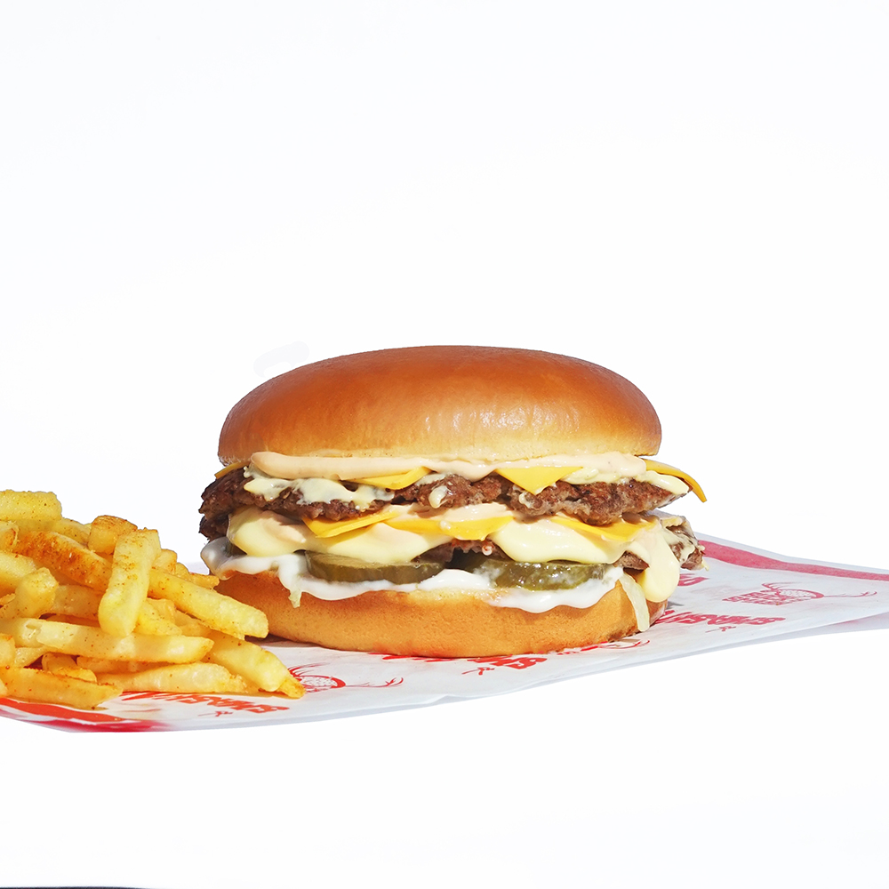 Burger the american style double . Fries